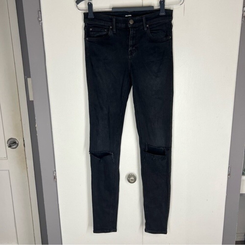 Grlfrnd Black Candice distress skinny jeans Size 25